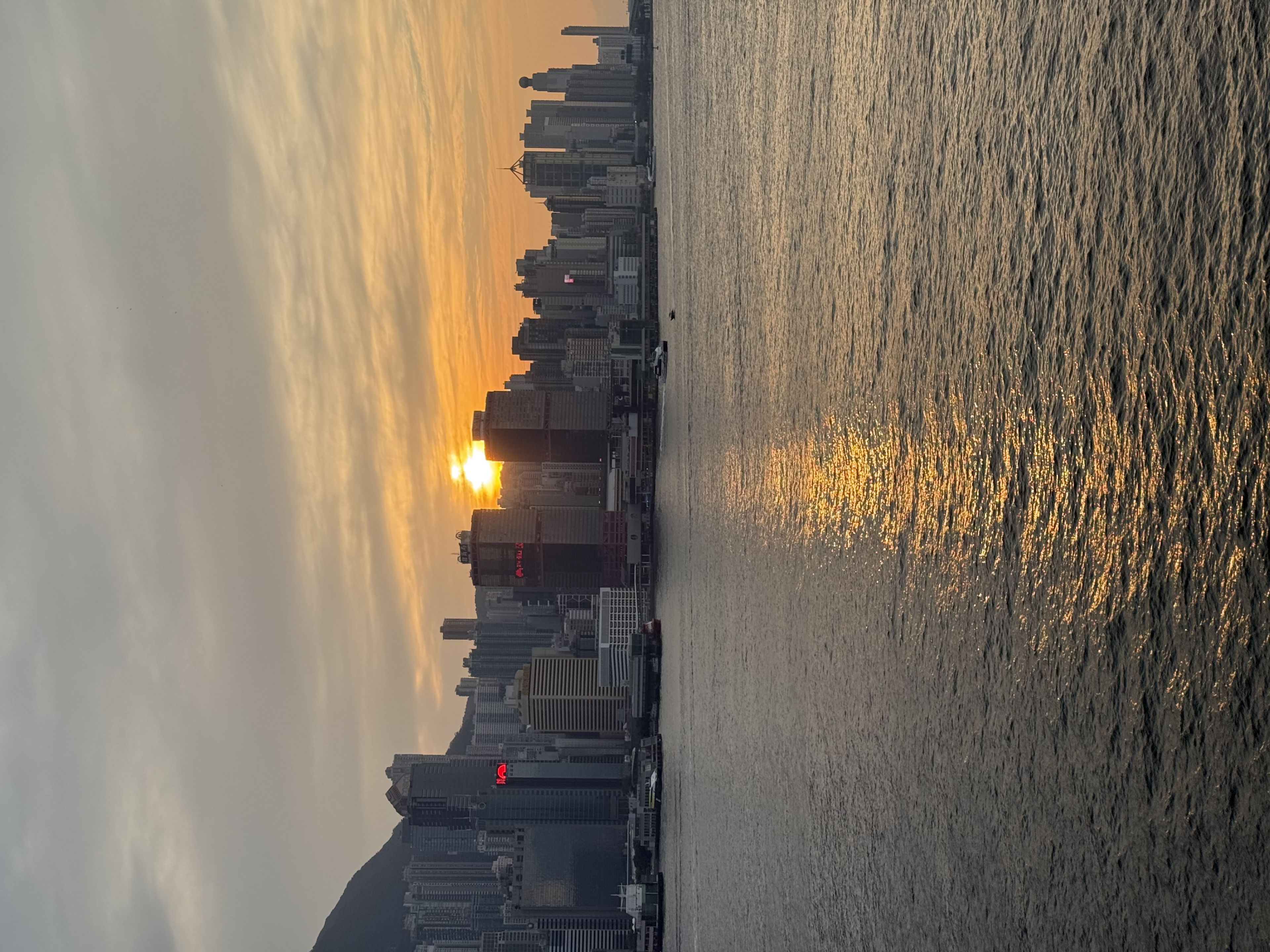 维港落日