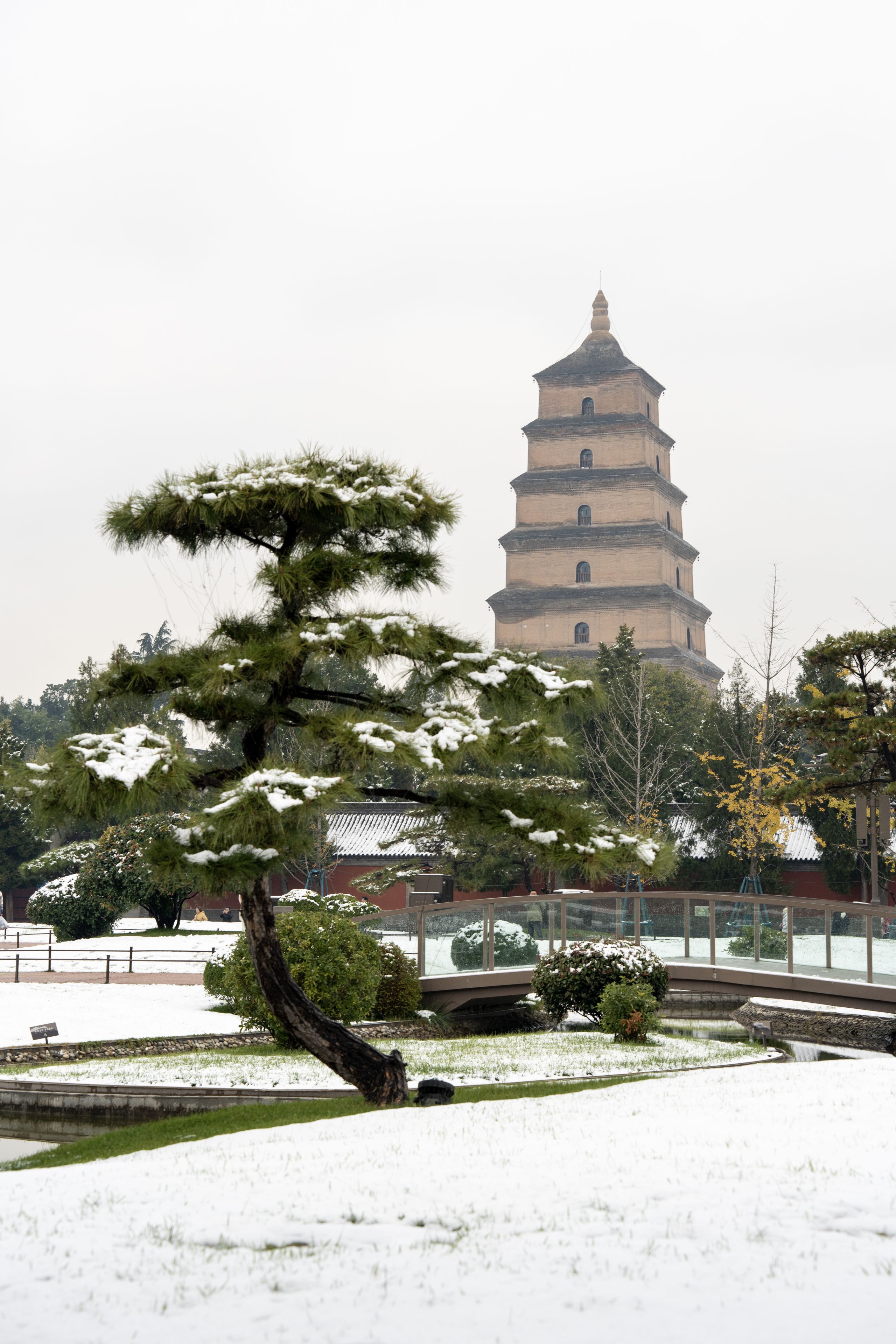 雪后的大雁塔